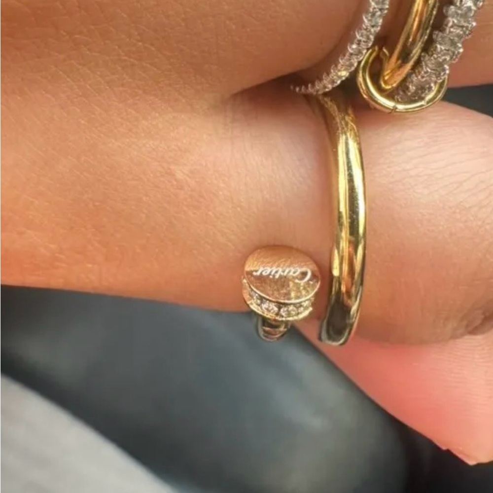 nail Ring with Diamond Detail
